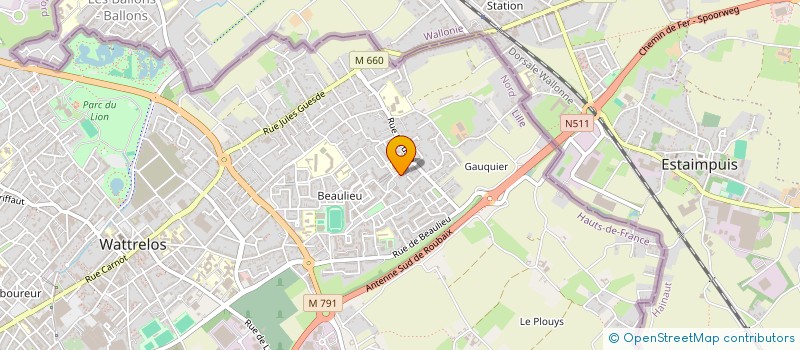 localisation de l'entreprise MULTI SERVICES RAPID à WATTRELOS