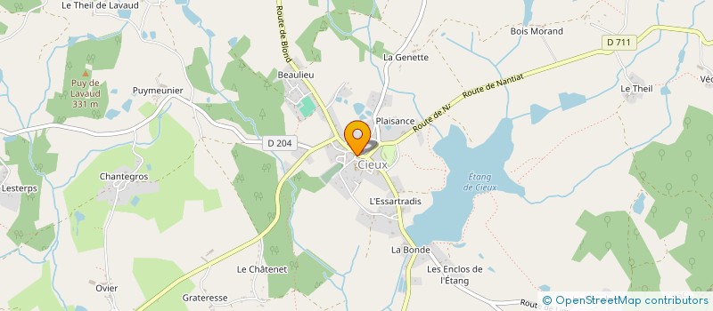 localisation de l'entreprise MULTI-SHOP  CIEUX