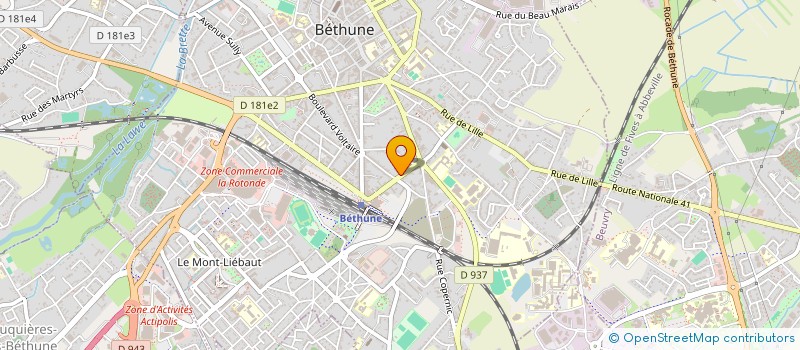 localisation de l'entreprise MULTI-STOCKAGE à BETHUNE