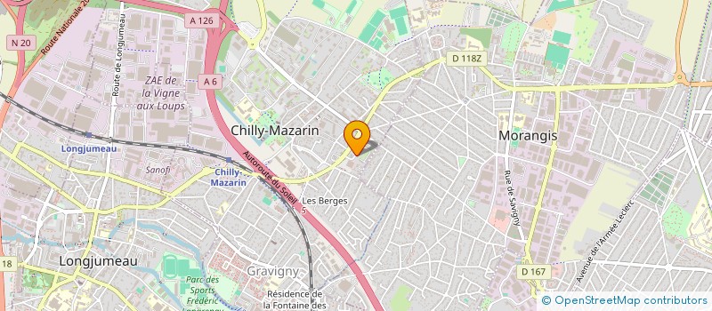 localisation de l'entreprise MULTI TOP NETTOYAGE à CHILLY-MAZARIN