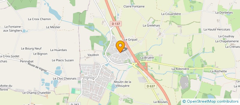 localisation de l'entreprise MULTI TP  VIGNOC