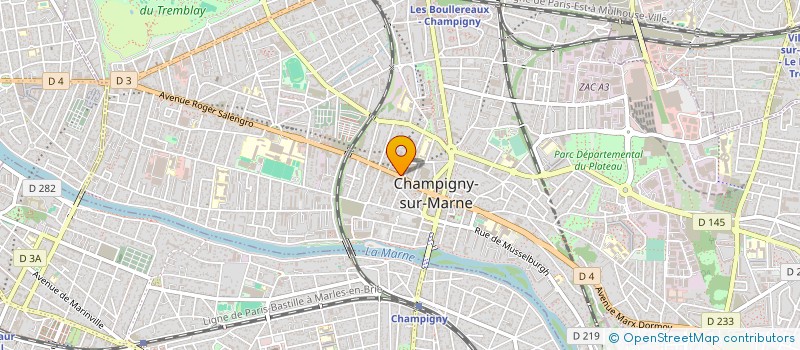 localisation de l'entreprise MULTIM à CHAMPIGNY-SUR-MARNE