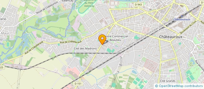 localisation de l'entreprise MULTIPNEUS 36 à CHATEAUROUX