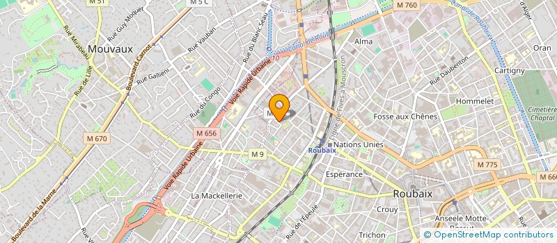 localisation de l'entreprise MULTISOL à ROUBAIX