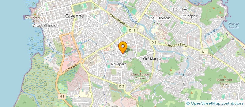 localisation de l'entreprise MULTITRAVAUX GUYANE  CAYENNE