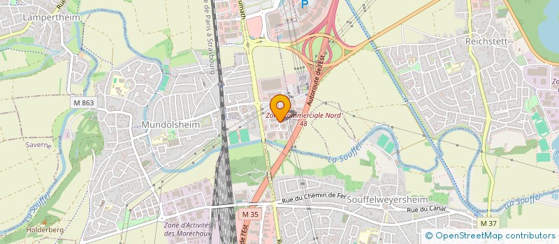 localisation de l'entreprise MUNDO FARADAY  MUNDOLSHEIM