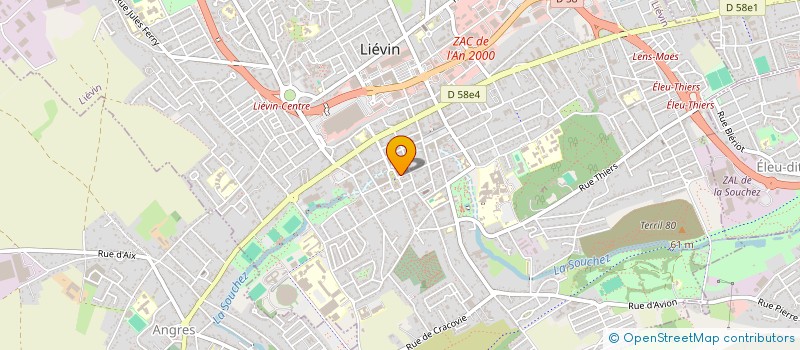 localisation de l'entreprise MUNICIPALE DE GYMNASTIQUE AVENIR LIEVIN  LIEVIN