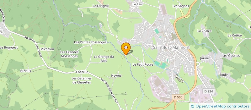 localisation de l'entreprise MURIEL ROCHE  SAINT-JUST-MALMONT