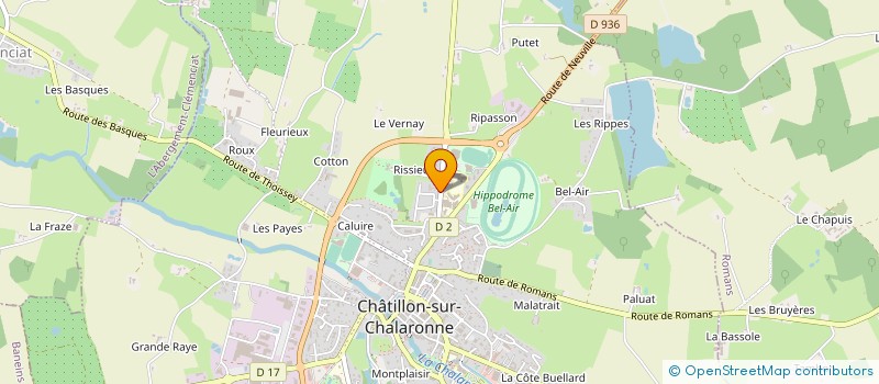 localisation de l'entreprise MUSCULATION CLUB DE CHATILLON SUR CHALARONNE à CHATILLON-SUR-CHALARONNE
