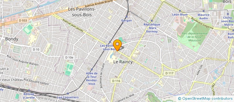 localisation de l'entreprise MUSCULATION FITNESS LE RAINCY  LE RAINCY