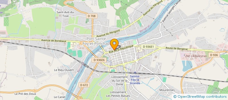 localisation de l'entreprise MUSEE DU PAYS FOYEN à SAINTE-FOY-LA-GRANDE