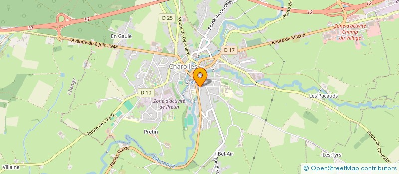 localisation de l'entreprise MUSEE DU VELO, GALERIE BERNARD THEVENET  CHAROLLES