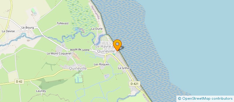 localisation de l'entreprise MUSEE MEMORIAL 39/45 QUINEVILLE  QUINEVILLE