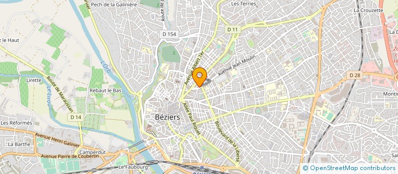 localisation de l'entreprise MUSIC CENTER à BEZIERS