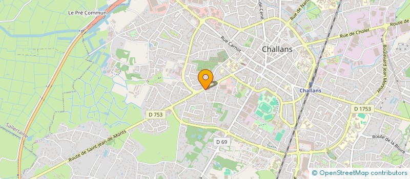 localisation de l'entreprise MUSIC OUEST ACADEMY à CHALLANS