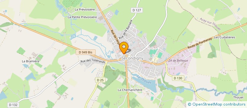 localisation de l'entreprise MUSICABARET ARC-EN-CIEL  SECONDIGNY