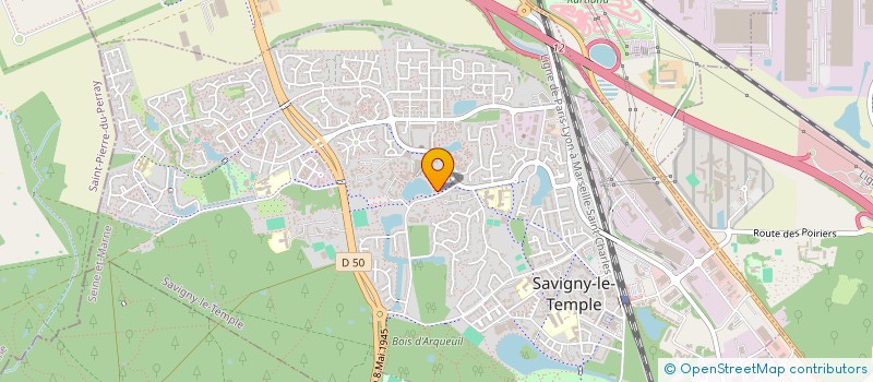 localisation de l'entreprise MUSICAL COMEDY S.L.T.  SAVIGNY-LE-TEMPLE