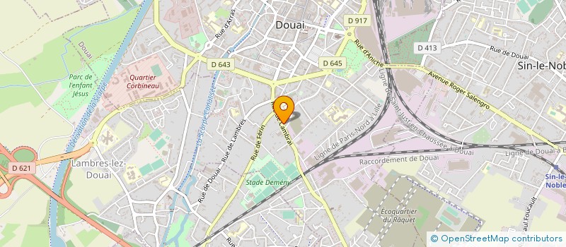 localisation de l'entreprise MUSICOMATIC STE à DOUAI