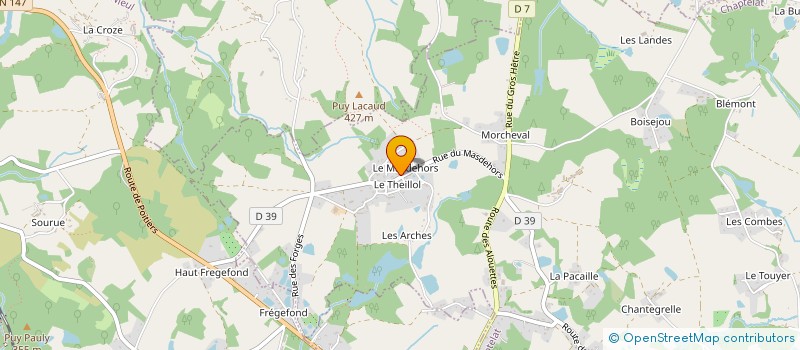 localisation de l'entreprise MUSICPROM LIMOUSIN à CHAPTELAT
