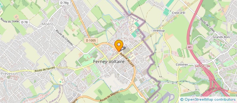 localisation de l'entreprise MUSILAND  FERNEY-VOLTAIRE