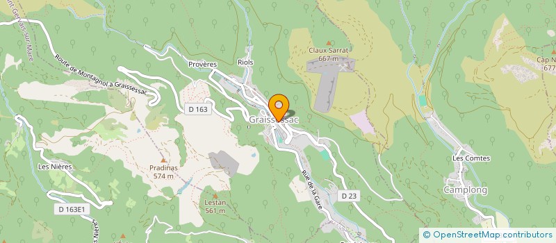 localisation de l'entreprise MUSIQUE ARTS SPECTACLE CULTURE 34  GRAISSESSAC