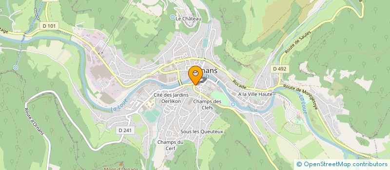 localisation de l'entreprise MUSIQUE AU PAYS DE GRANVELLE  ORNANS