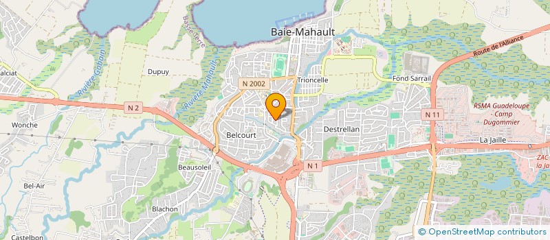 localisation de l'entreprise MUSIQUE D'ANTAN D'AUJOURD'HUI ET D'AVENIR  BAIE MAHAULT