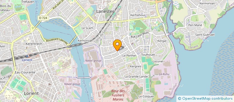 localisation de l'entreprise MUSIQUE EN BRETAGNE (M.B)  LANESTER