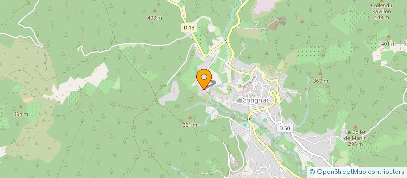 localisation de l'entreprise MUSIQUE ET DANSE RETRO  COTIGNAC