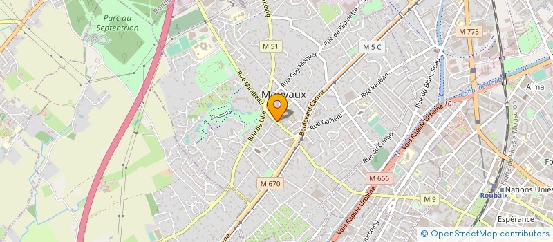localisation de l'entreprise MUSIQUE MUNICIPALE DE MOUVAUX à MOUVAUX