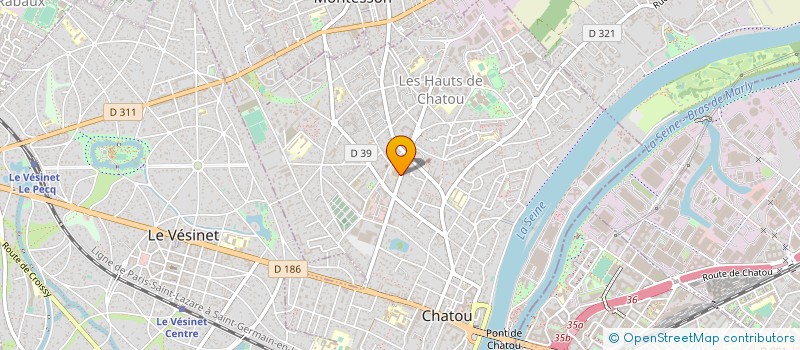 localisation de l'entreprise MUSIQUE, THEATRE ET DANSE AU CONSERVATOIRE DE CHATOU (MTDCC)  CHATOU