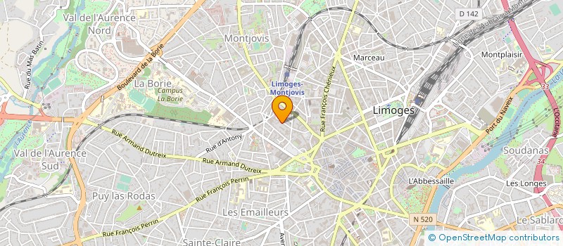 localisation de l'entreprise MUSIQUES A VOIR à LIMOGES