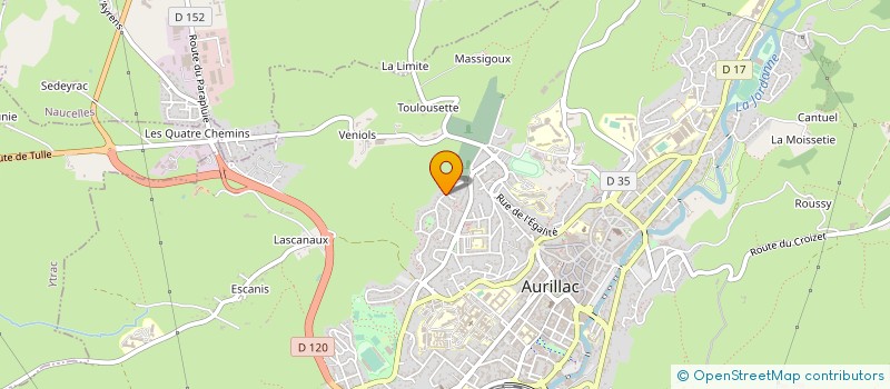 localisation de l'entreprise MUSIQUES ET MELODIES à AURILLAC