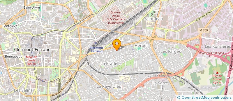 localisation de l'entreprise MUSSET 44  CLERMONT-FERRAND