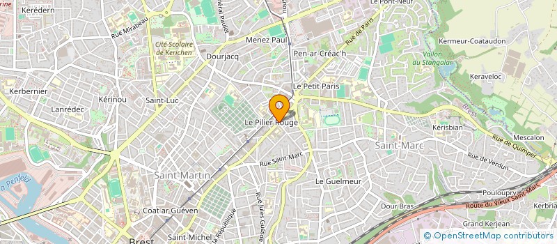 localisation de l'entreprise MUT ACCIDENTS ELEVES DU FINISTERE à BREST