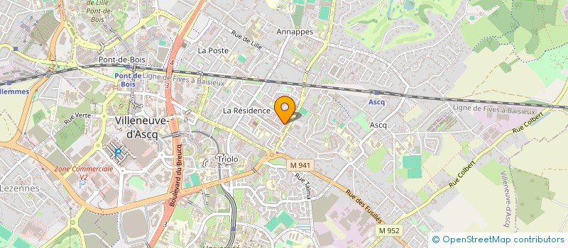 localisation de l'entreprise MUT CAISSE ENTRAIDE DE FCB  VILLENEUVE-D'ASCQ