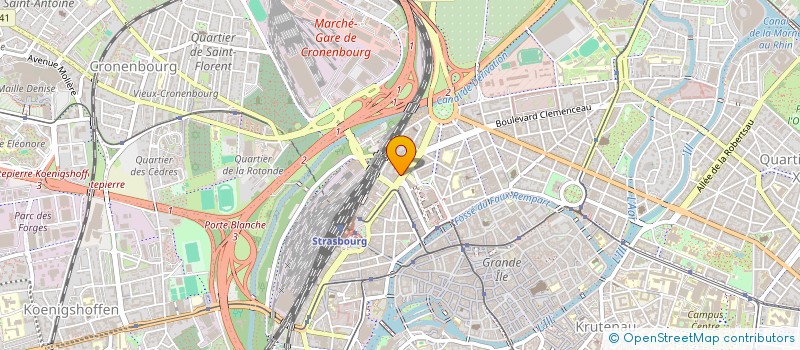 localisation de l'entreprise MUT EST SERVICES à STRASBOURG
