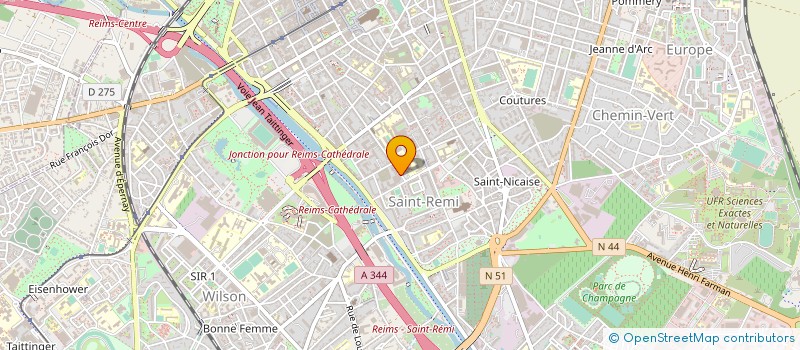 localisation de l'entreprise MUT ET PREVOYANCE URSSAF DE LA MARNE à REIMS