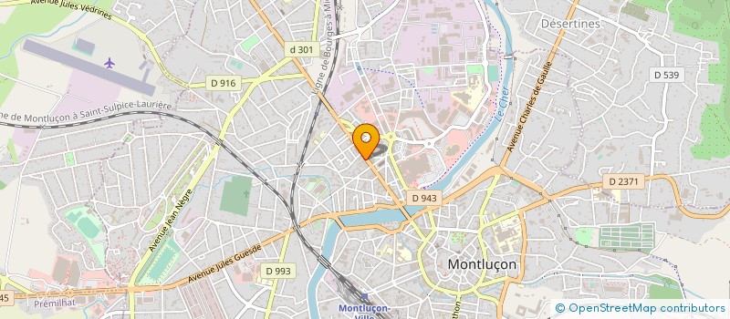 localisation de l'entreprise MUT INTER-REGION FONCTION. TERRITORIAUX  MONTLUCON