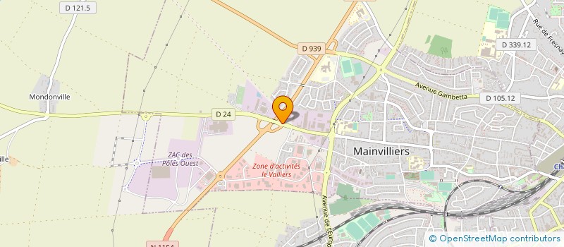 localisation de l'entreprise MUT OEUVRES SOC TRAVAILLEURS EURE LOIR à MAINVILLIERS