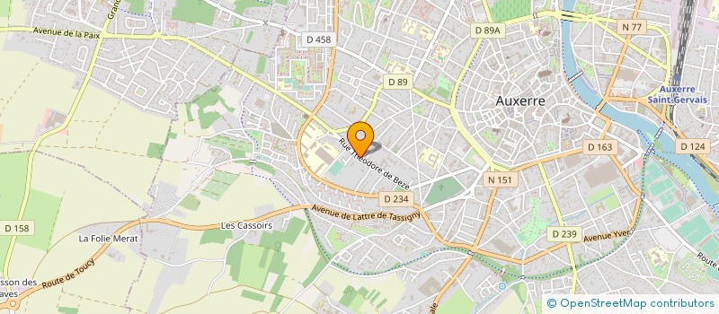 localisation de l'entreprise MUT RETRAITE INSTIT FONCT EDUCATION NAT à AUXERRE