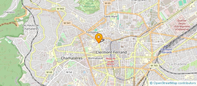 localisation de l'entreprise MUT RETRAITES ANC COMBAT VEUVES GUERRE à CLERMONT-FERRAND