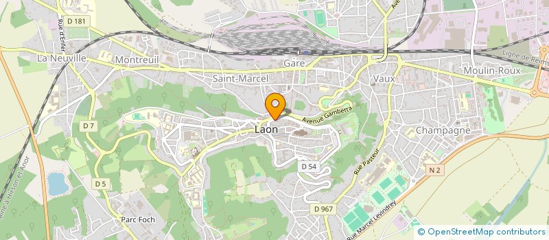 localisation de l'entreprise MUTUALIA DE L'AISNE à LAON