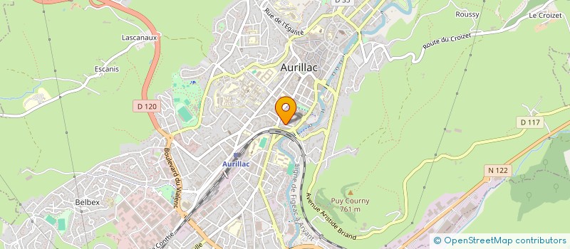 localisation de l'entreprise MUTUALITE FRANCAISE CANTAL à AURILLAC