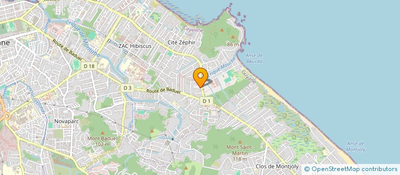 localisation de l'entreprise MUTUALITE FRANCAISE DE GUYANE  CAYENNE