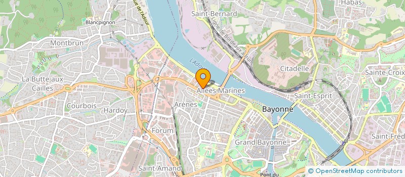 localisation de l'entreprise MUTUALITE FRANCAISE - PYRENEES ATLANTIQUES  BAYONNE