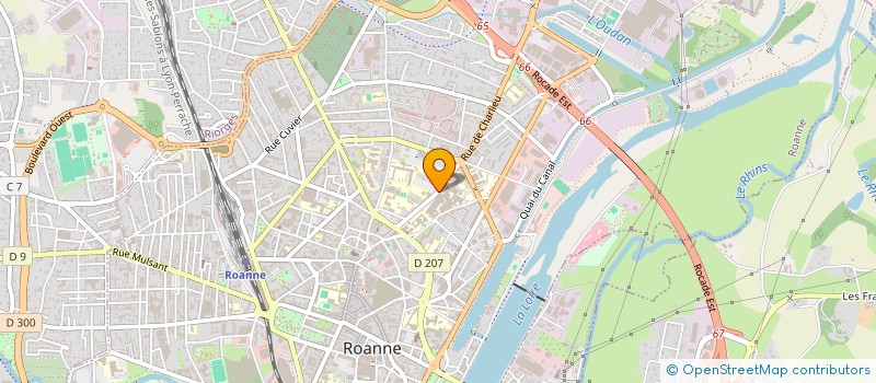 localisation de l'entreprise MUTUEL FRANCE AGENT HOSPIT ROANNAI 42997  ROANNE