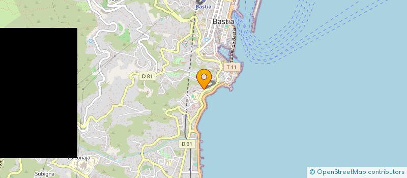 localisation de l'entreprise MUTUELLE ACCIDENTS ELEVES DE LA CORSE à BASTIA
