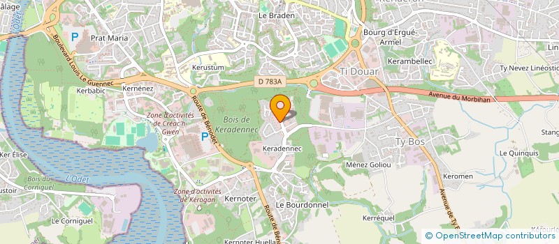 localisation de l'entreprise MUTUELLE AGENTS TERRITORIAUX FINISTERE  QUIMPER