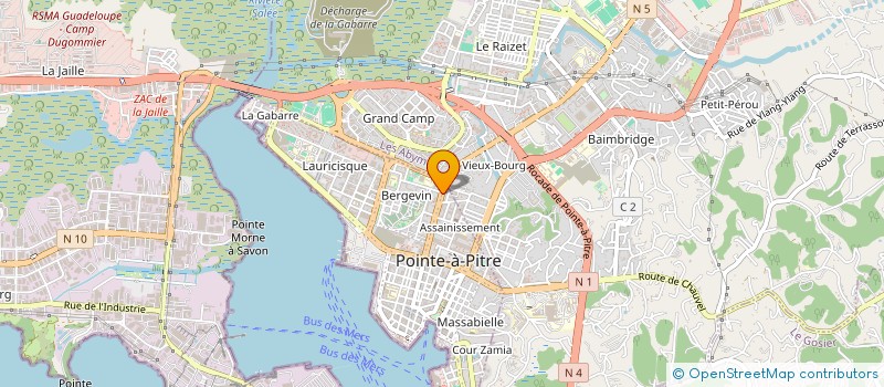 localisation de l'entreprise MUTUELLE ASSURANCES GUADELOUPE à POINTE A PITRE